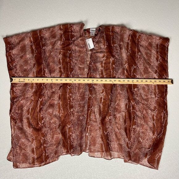 Sonoma Brown Animal Print Open Front Kimono Cover-Up One Size NWT - Picture 4 of 8